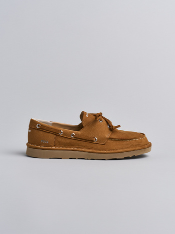 P019 scarpa allacciata uomo Panchic in nabuk brown sugar