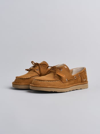 P019 scarpa allacciata uomo Panchic in nabuk brown sugar