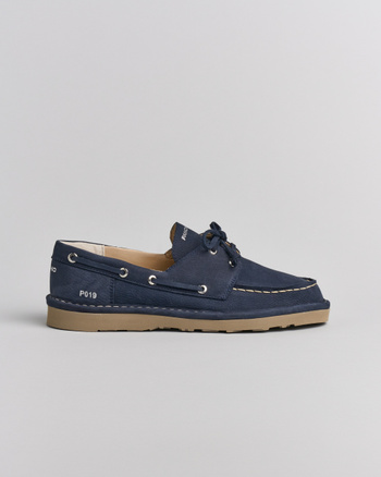 P019 scarpa allacciata uomo Panchic in nabuk notte