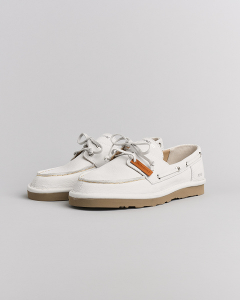 P019 MAN'S LACE UP NUBUK WHITE