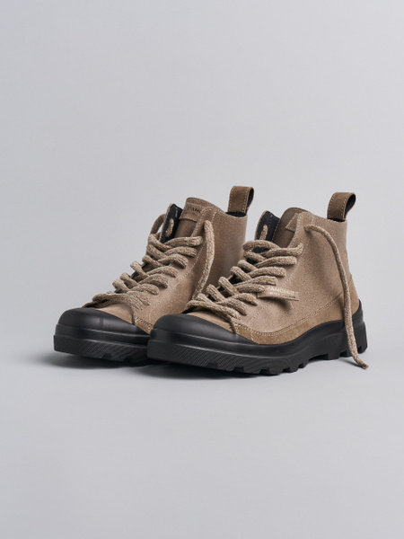 POLACCHINO UOMO P301 IN CAMOSCIO CERATO E CAMOSCIO TAUPE