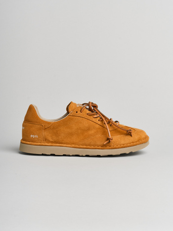 P011 herrenschnürschuh Panchic aus wildleder biskuit