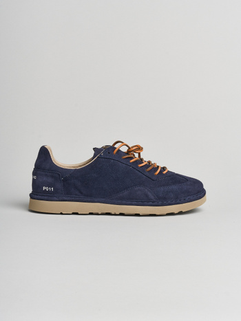 SCARPA ALLACIATA UOMO P011 IN CAMOSCIO NOTTE