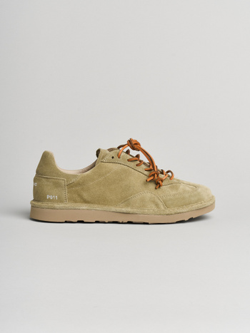 SCARPA ALLACIATA UOMO P011 IN CAMOSCIO OLIVA
