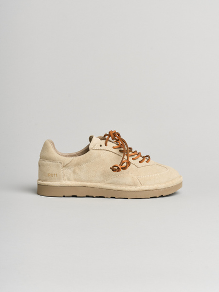 P011 WOMAN'S LACE UP SUEDE SAND
