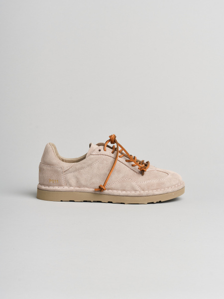 P011 WOMAN'S LACE UP SUEDE NUDE