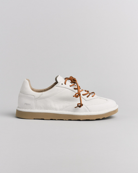 SCARPA ALLACCIATA UOMO P011 IN NABUK BIANCA
