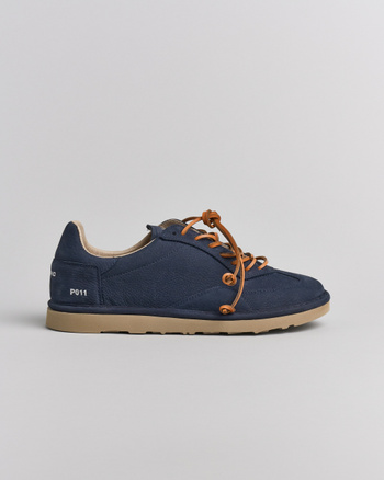 P011 scarpa allacciata uomo Panchic in nabuk notte