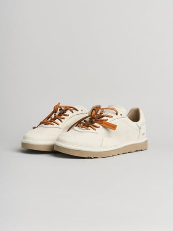 P011 scarpa allacciata donna Panchic in nabuk avorio