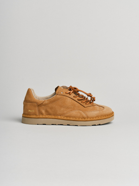 P011 WOMAN'S LACE UP NUBUCK BROWN SUGAR