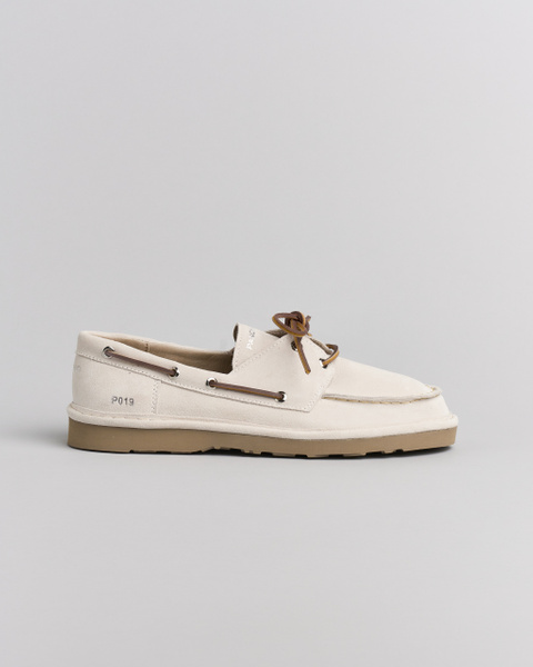 P019 MAN'S LACE UP SUEDE WHITECAP
