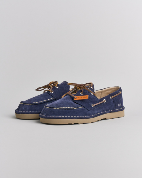 SCARPA ALLACCIATA UOMO P019 IN CAMOSCIO NOTTE