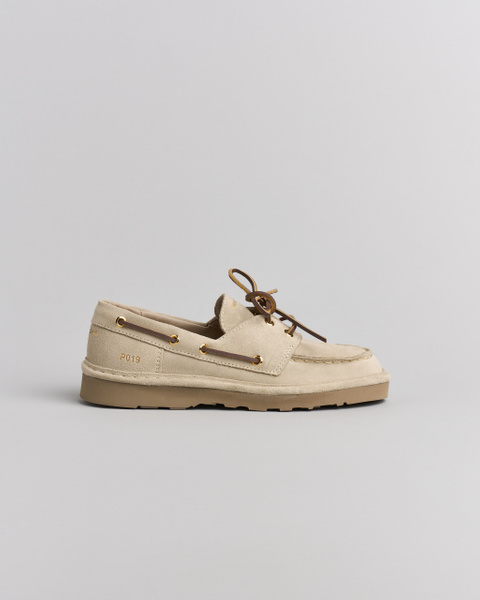 P019 WOMAN'S LACE UP SUEDE SAND