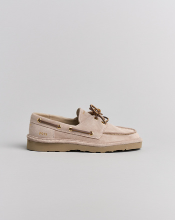 SCARPA ALLACCIATA DONNA P019 IN CAMOSCIO NUDE