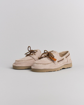 SCARPA ALLACCIATA DONNA P019 IN CAMOSCIO NUDE