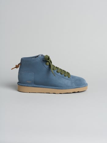 P001 icon- herren stiefeletten Panchic aus wildleder mit kunstfellfutter denim