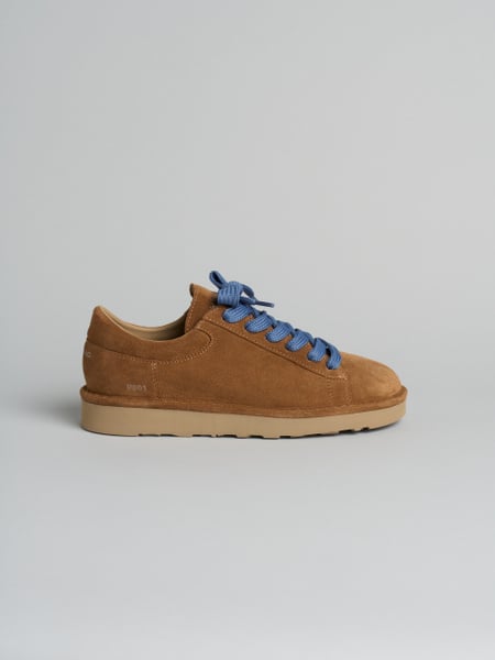 P001 scarpa allacciata uomo icon Panchic in camoscio foderata in microfibra cognac