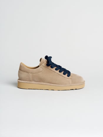 P001 scarpa allacciata uomo icon Panchic in camoscio foderata in microfibra noce