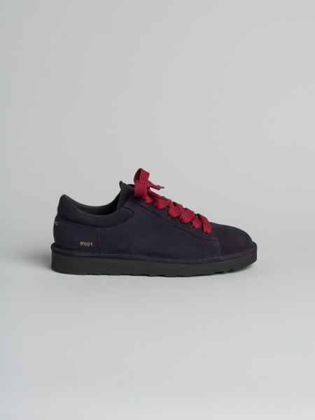 P001 scarpa allacciata uomo icon Panchic in camoscio foderata in microfibra space blu