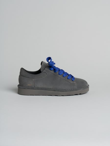 P001 scarpa allacciata uomo icon Panchic in camoscio foderata in microfibra antracite
