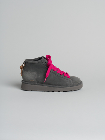 P001 icon- damen stiefeletten Panchic aus wildleder mit mikrofaserfutter anthrazitgrau