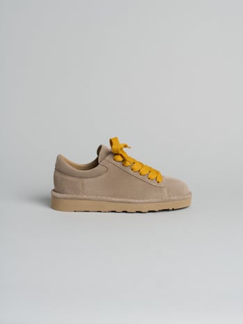 P001 scarpa allacciata donna icon Panchic in camoscio foderata in microfibra noce