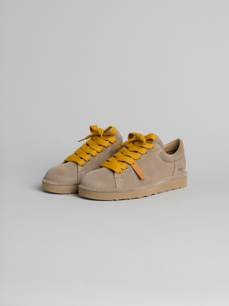 P001 scarpa allacciata donna icon Panchic in camoscio foderata in microfibra noce