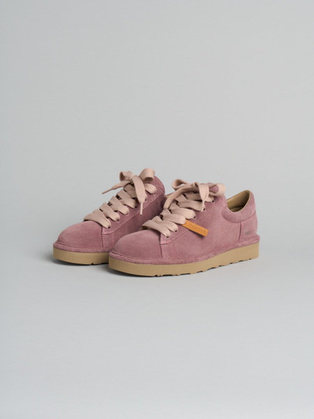 P001 scarpa allacciata donna icon Panchic in camoscio foderata in microfibra brownrose