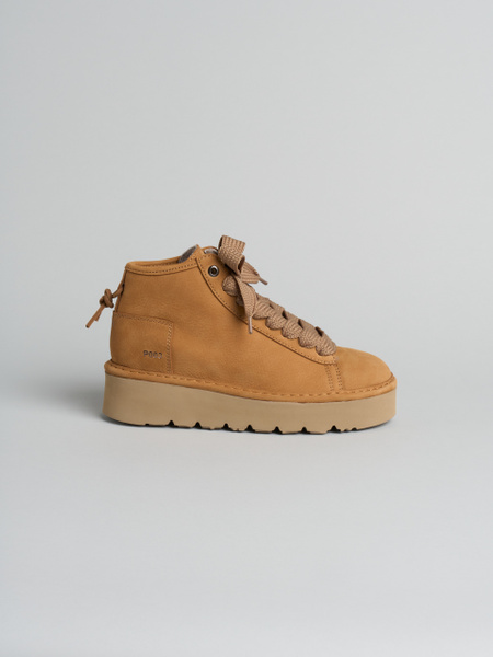 P003 polacchino donna muse Panchic in nabuk foderato in montone brown sugar