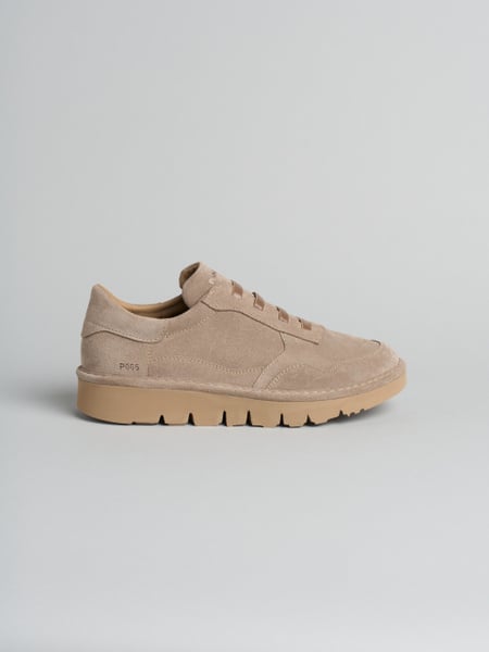 P005 slip-on uomo wave Panchic in camoscio foderata in microfibra noce