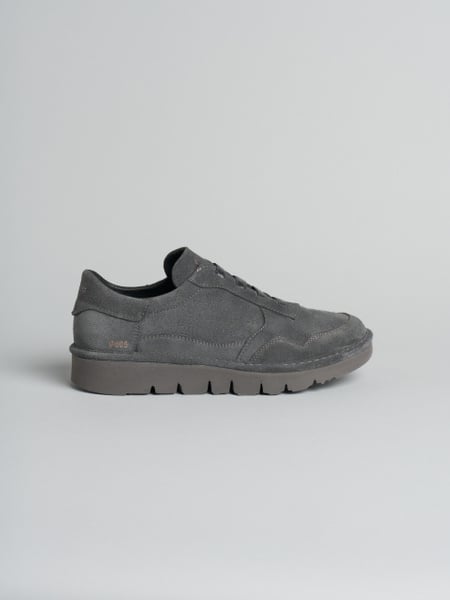 P005 slip-on uomo wave Panchic in camoscio foderata in microfibra antracite