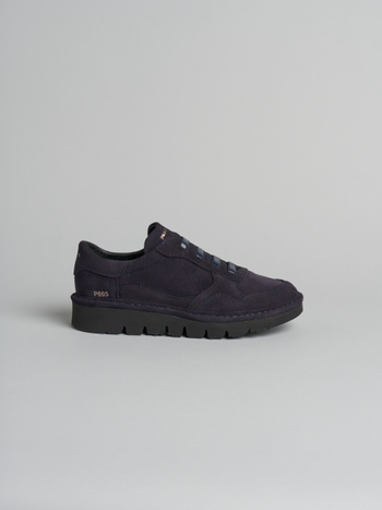 P005 wave- damen slipper Panchic aus wildleder mit mikrofaserfutter space blau