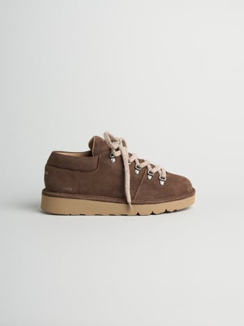 P007 clay- herren schnürschuhe Panchic aus nubuk mit mikrofaserfutter kaffee