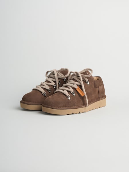 P007 scarpa allacciata uomo clay Panchic in nabuk foderata in microfibra caffè