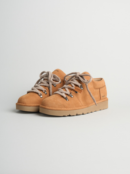 P007 scarpa allacciata uomo clay Panchic in nabuk foderata in microfibra brown sugar