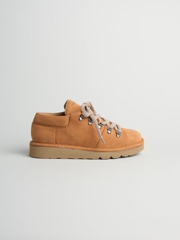 P007 clay- herren schnürschuhe Panchic aus nubuk mit mikrofaserfutter braun sugar