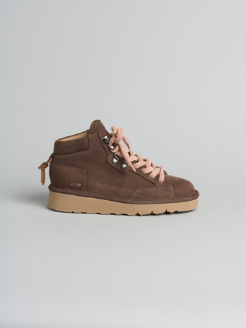 P007 clay- damen stiefeletten Panchic aus nubuk mit mikrofaserfutter kaffee