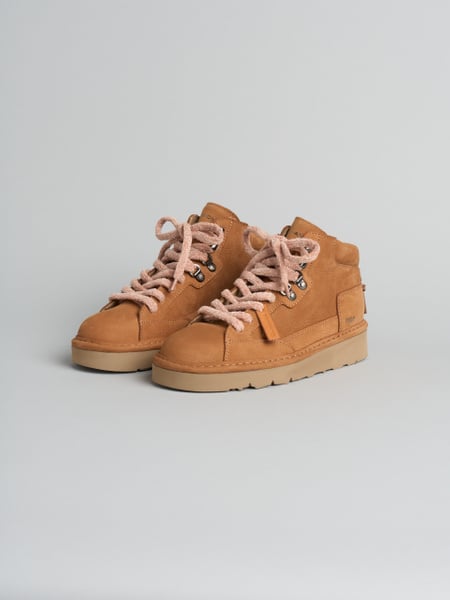 P007 polacchino donna clay Panchic in nabuk foderato in microfibra brown sugar
