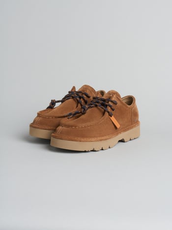 P009 scarpa allacciata uomo dune Panchic in camoscio foderata in microfibra cognac