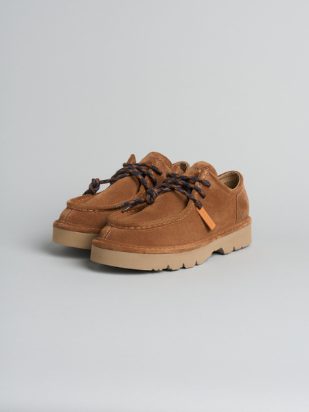 P009 scarpa allacciata uomo dune Panchic in camoscio foderata in microfibra cognac