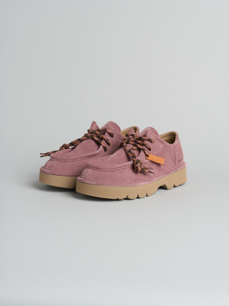 P009 scarpa allacciata donna dune Panchic in camoscio foderata in microfibra brownrose