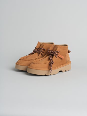 P009 dune- damen stiefeletten Panchic aus nubuk mit mikrofaserfutter braun sugar