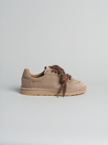 P011 aura- damen schnürschuhe Panchic aus wildleder mit mikrofaserfutter walnuss