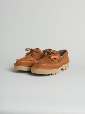 P019 scarpa allacciata uomo reef Panchic in camoscio cerato foderata in microfibra cognac