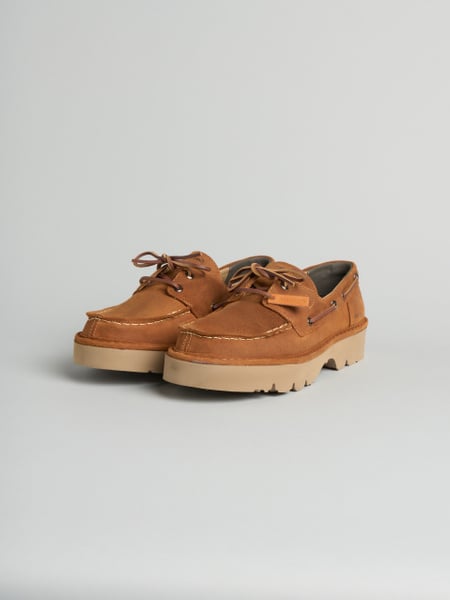 P019 scarpa allacciata uomo reef Panchic in camoscio cerato foderata in microfibra cognac