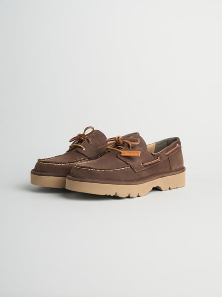 P019 scarpa allacciata uomo reef Panchic in camoscio cerato foderata in microfibra caffè