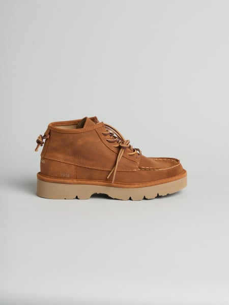 P019 polacchino uomo reef Panchic in camoscio cerato foderato in microfibra cognac