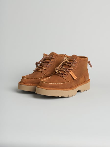 P019 polacchino uomo reef Panchic in camoscio cerato foderato in microfibra cognac