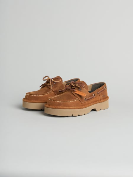 P019 scarpa allacciata donna reef Panchic in camoscio cerato foderata in microfibra cognac