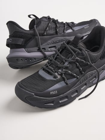 P503 zapatilla hombre rail en tejido multicolor negro Panchic